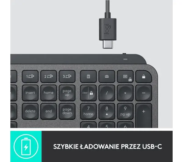 Logitech MX Keys Plus Grafitowy - Kup na Raty - RRSO 0%