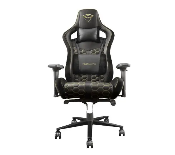 Trust GXT 712 Resto Pro Gamingowy do 150kg Skóra ECO Czarno-złoty