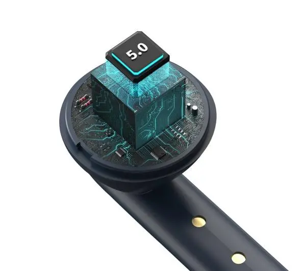Baseus Encok W05 Dokanałowe Bluetooth 5.0 Niebieski