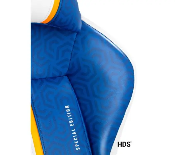 Diablo Chairs X-One 2.0 Normal Size Gamingowy do 136kg Skóra ECO Tkanina Biało-niebieski - Kup na Raty - RRSO 0%
