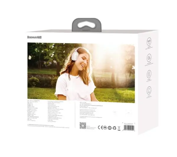 Baseus Encok D02 Pro Nauszne Bluetooth 5.0 Biały