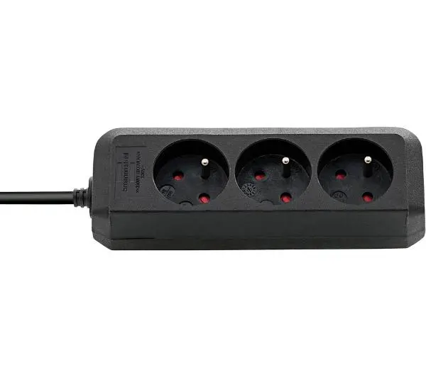 Brennenstuhl Eco-Line 1157504 3 gniazda 3m Czarny