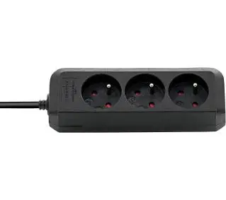 Brennenstuhl Eco-Line 1157504 3 gniazda 3m Czarny