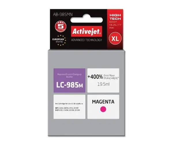 ActiveJet AB-985MN (zamiennik LC-985M) Purpurowy 19,5 ml