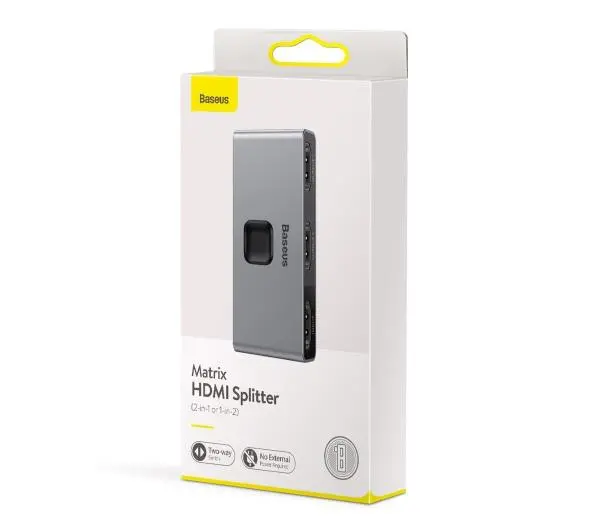 Baseus CAHUB-BC0G Switcher Dwukierunkowy HDMI 4K