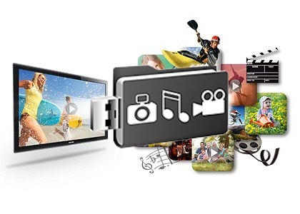 Odtwarzaj zdjęcia, filmy i muzykę bezpośrednio przez złacze USB