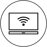 ikony Połączenie z telewizorem za pośrednictwem Wi-Fi