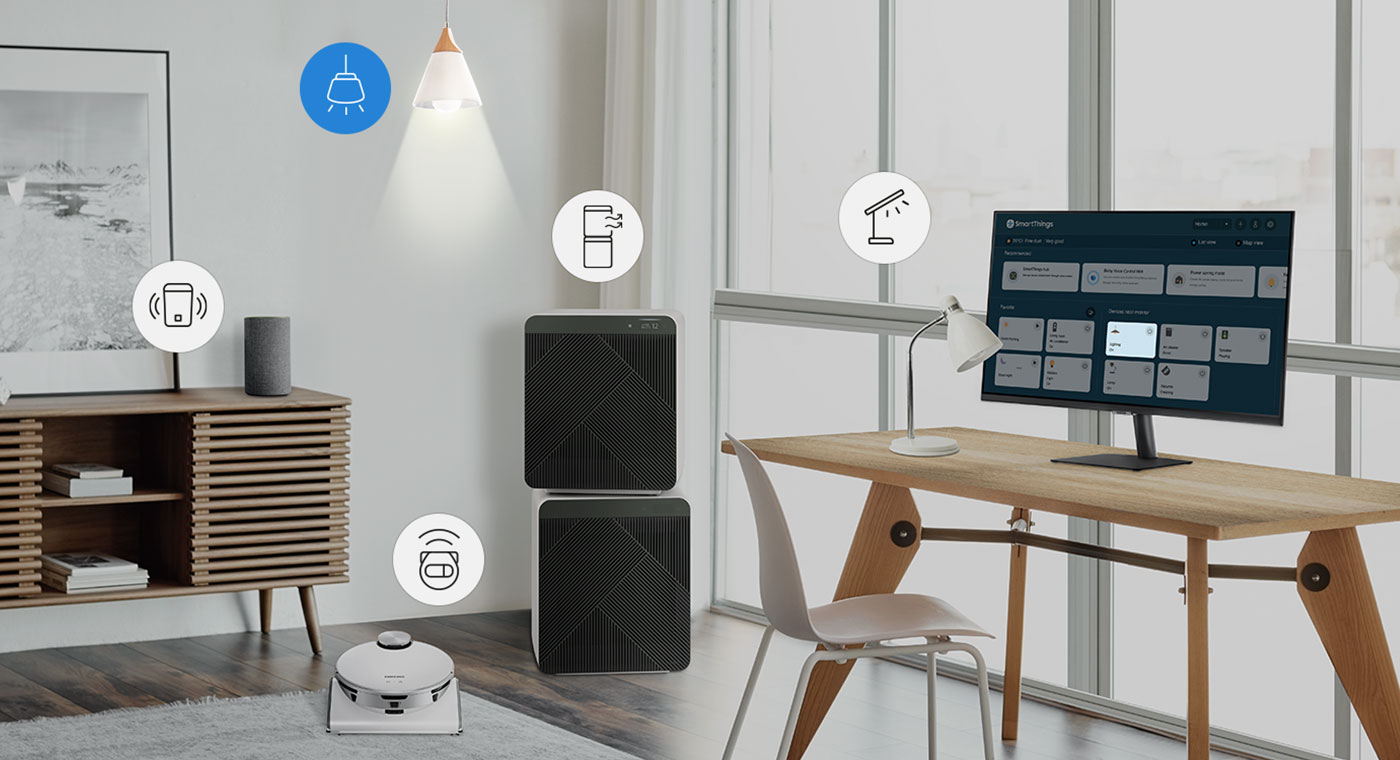 Kontrola urządzeń domowych za pomocą monitora LS32BM700UUXEN