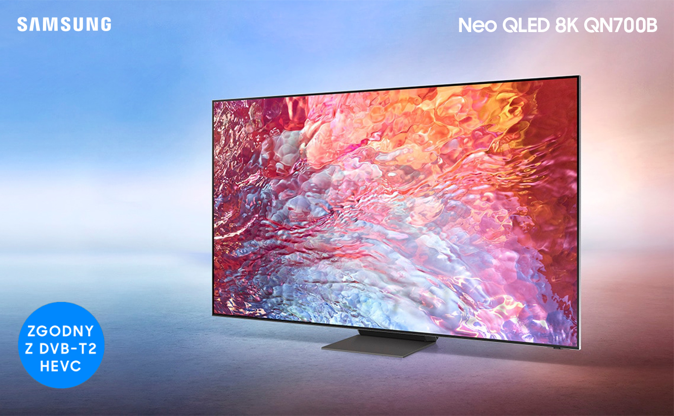 Экран QN700B отображает детализированную смешанную графику, демонстрирующую стойкость цвета технологии Quantum Dot.