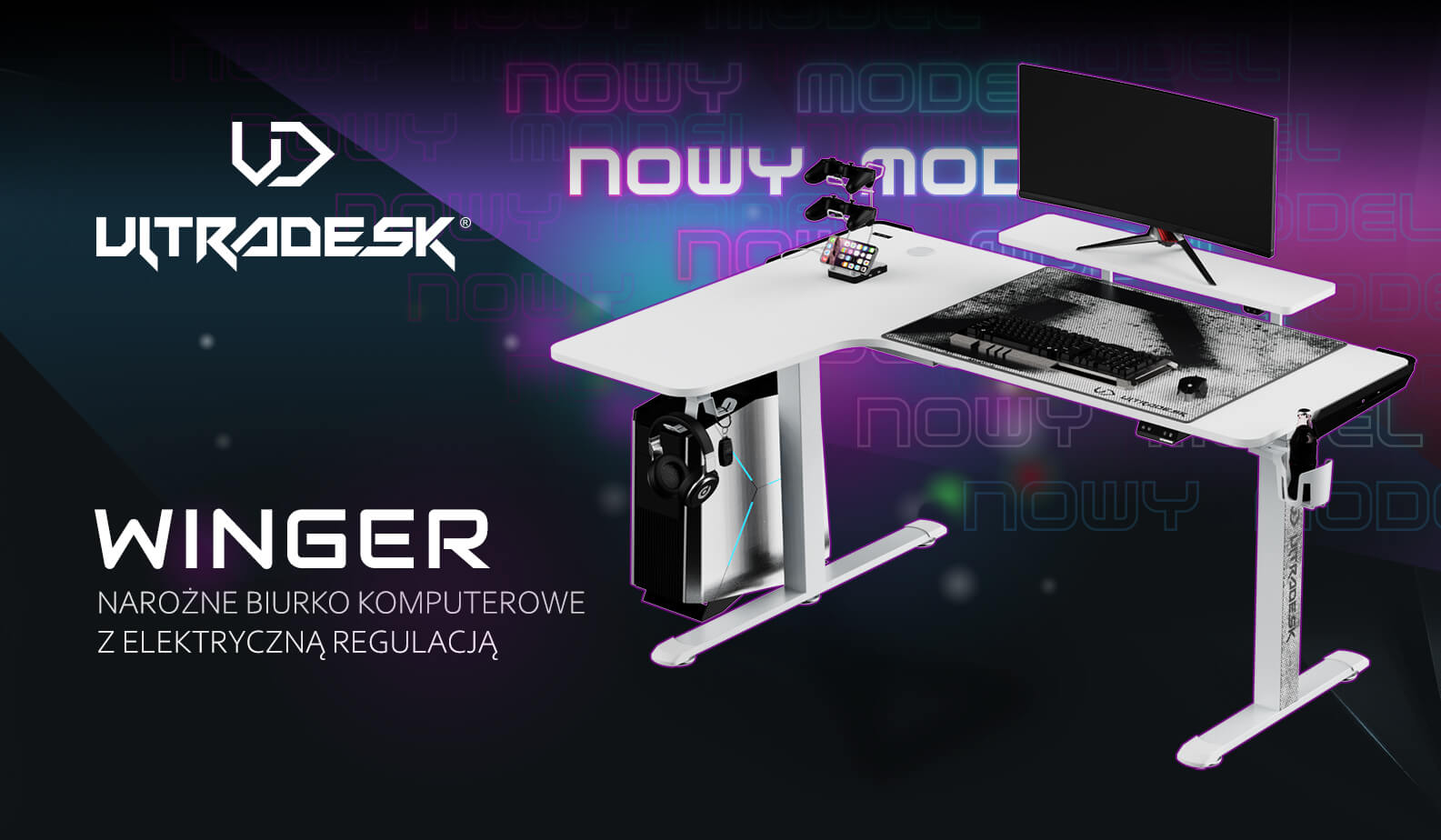 Кутовий стіл Winger Білий