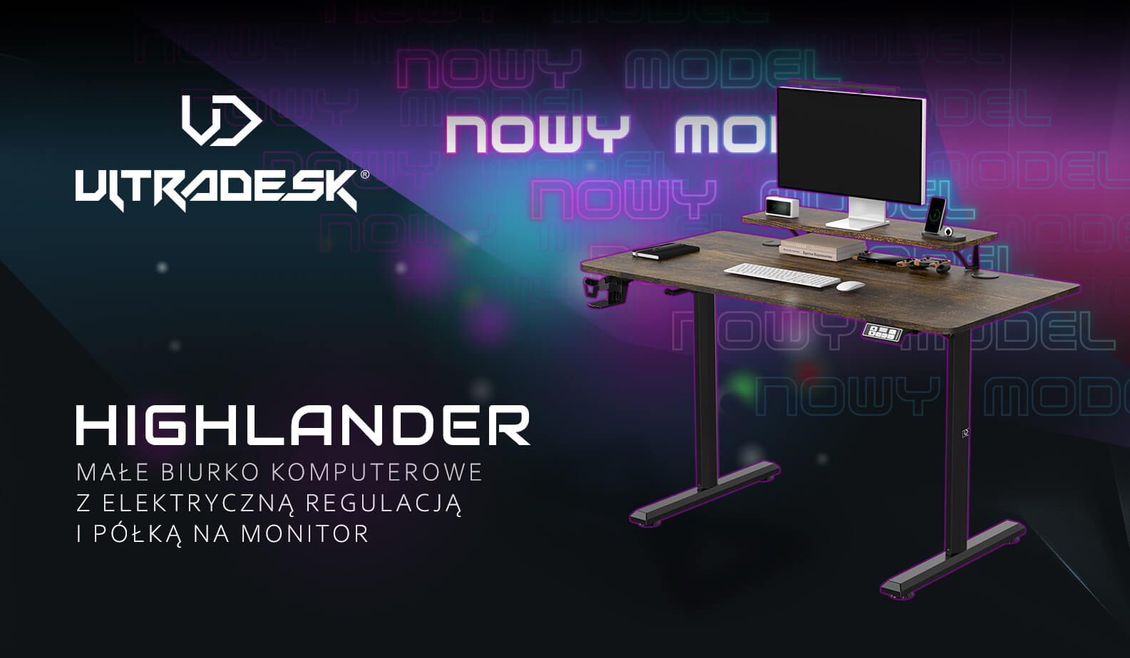 Коричневий комп'ютерний стіл