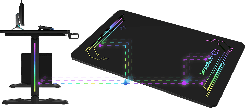 led на робочому столі
