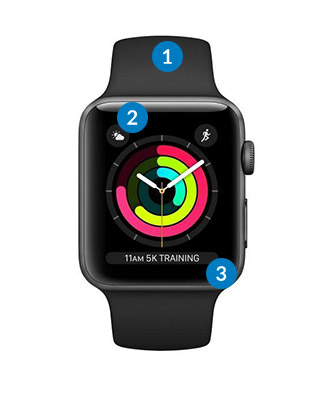 Apple Watch　series3 Smartwatch Apple Watch Series 3 GPS 42mm Czarny-sport