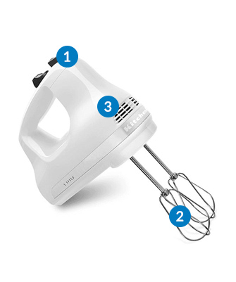 kitchenaid handmixer classic 5khm5110ewh