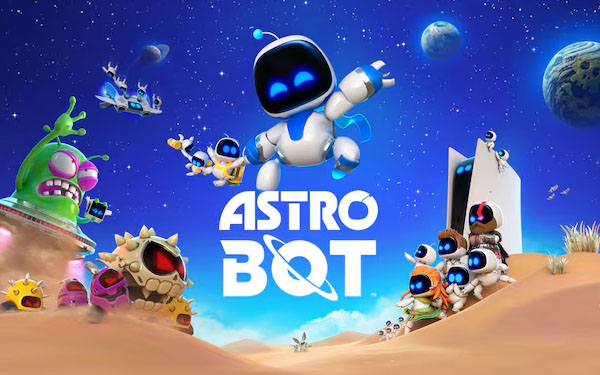 Widok na bohatera gry ASTRO’s Playroom, preinstalowanej na konsoli PS5 Pro