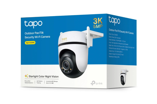 Вулична камера Tapo C530WS 3K 5MP з кольоровим нічним режимом та підтримкою панорамування/нахилу