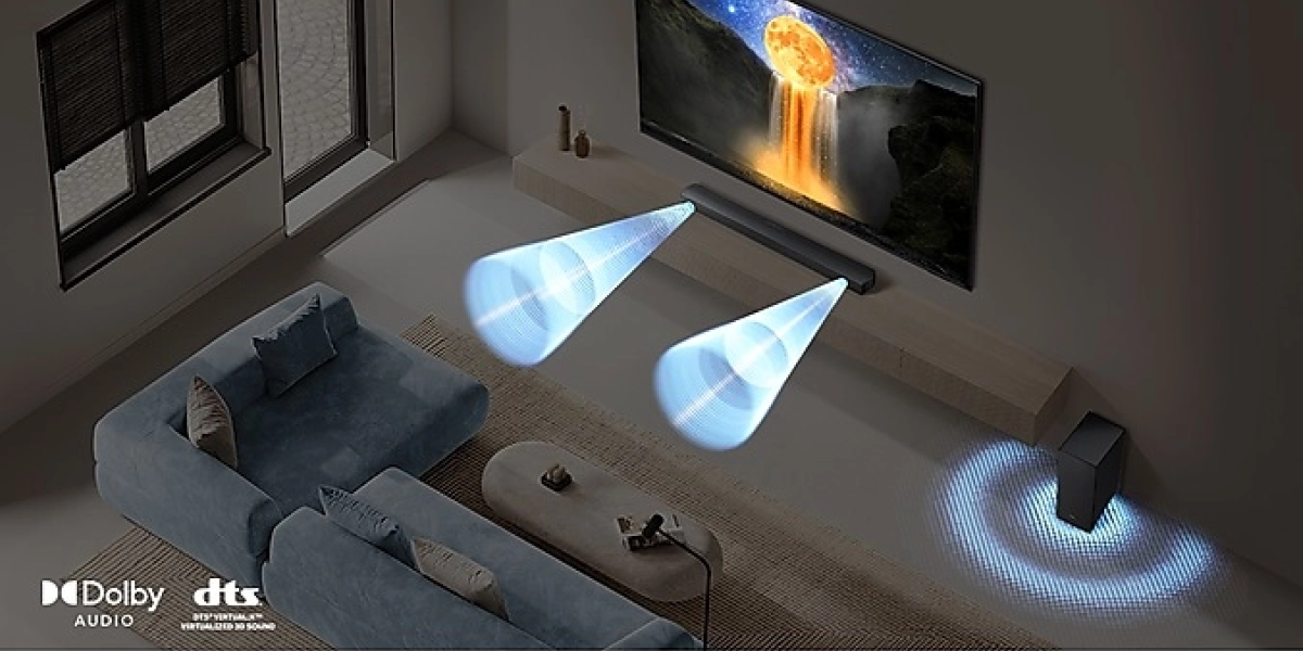 Аудіосистема із саундбаром та сабвуфером, що підтримує Dolby Audio (цифровий оптичний диск) та DTS (цифрові кінотеатральні системи) Virtual:X для об'ємного звуку